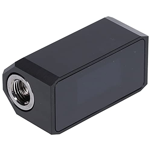 Yunseity Durchflussmesser -Thermometer -Anzeige Wasserkühlsystem Alarm für Computerhost, OLED Digitalanzeige, Schwarzes Pom Material von Yunseity