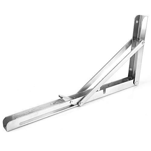 Yunseity Ein der Wandmontierte Klapphalterung Regalhalterung für Tischarbegeitbank Dreeklebebe Regalhalterung für Tische, Regale USW. (14 Zoll) von Yunseity