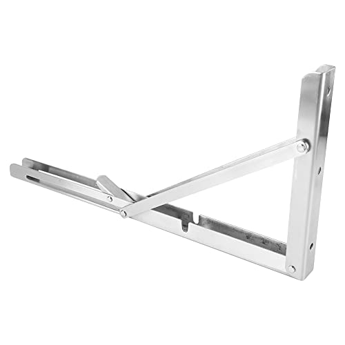 Yunseity Ein der Wandmontierte Klapphalterung Regalhalterung für Tischarbegeitbank Dreeklebebe Regalhalterung für Tische, Regale USW. (16 Zoll; Gerade Rohr 6 Zoll) von Yunseity