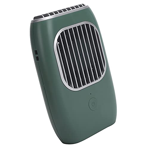 Yunseity Handventilator, Halsventilator MIT Ständer und Lanyard, 2000 Mah MIT Großer Kapazität, Tragbarer-Beatmungsgerät MIT Drei Geschwindigite, Windgeschwindigkeit, (GREEN) von Yunseity