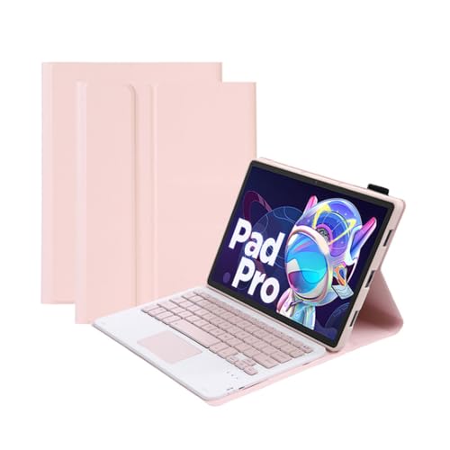 Yunseity Hülle mit Tastatur für Tab P11 Pro (2. Generation) TB132FU, Pad Pro 2022 11,2 Zoll, Magnetisch Abnehmbare Kabellose Tastatur mit Schlanker Standabdeckung (Rosa) von Yunseity