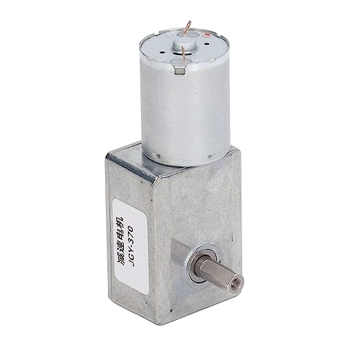 Yunseity JGY 370 Getriebemotor mit CW CCW -reversibler Funktion, Geeignet für Breite Anwendungen Wie Ferngesteuerte Vorhänge und Automatische Stabilisatoren, 12 -V Wurmgetriebemotor (3RPM) von Yunseity