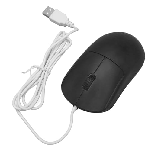 Yunseity Kabelgebundene Maus, Optisch, 1200 DPI, Plug-and-Play-USB-Anschluss, Einfach zu Bedienende Computermaus, Kabelgebunden, für Desktop-PC für Büro (Black) von Yunseity