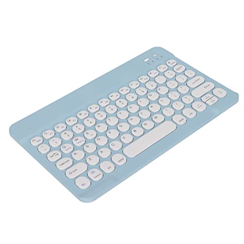 Yunseity Kabellose -Tastatur, Schlanke und Kompakte Kabellose -Tastatur für Mobiltelefone, Tablets, Laptops, Kompatibel mit IOS für für, Eingebauter 150-mAh-Akku (Blau) von Yunseity