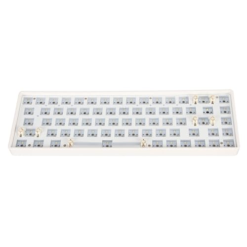 Yunseity Modulare Mechanische Tastatur, Schalldicht, 68 Tasten, 65% Layout, Mechanisches Tastatur-Kit für Heimwerker (White) von Yunseity
