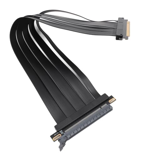 Yunseity PCI E 4.0 X16 Extender Riser-Kabel, PCI Express Gen4 GPU-Verlängerungskabel, 180-Grad-Adapter, 40 cm Hochgeschwindigkeits-Riser-Karte für RTX4090 RX6950XT X570 Usw von Yunseity