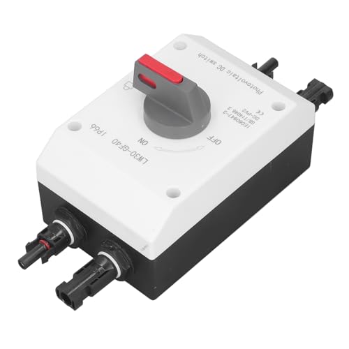 Yunseity PV DC -Isolatorschalter Kompakt und Effizient für Solarbetriebene RV 1200V DC 32A 4P, Mystical/Fantasy Resparyant Material, IEC60947 3 Standard für Solarstromsysteme (2 in 1) von Yunseity