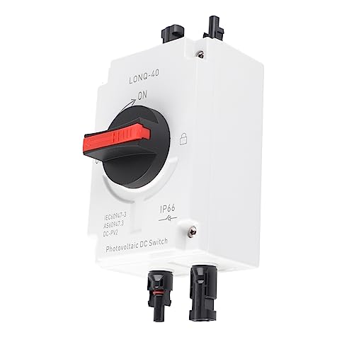 Yunseity PV DC -Isolatorschalter Kompakt und Effizient für Solarbetriebene RV 1200V DC 32A 4P, Mystical/Fantasy Resparyant Material, IEC60947 3 Standard für Solarstromsysteme (Sicherungsschutz) von Yunseity