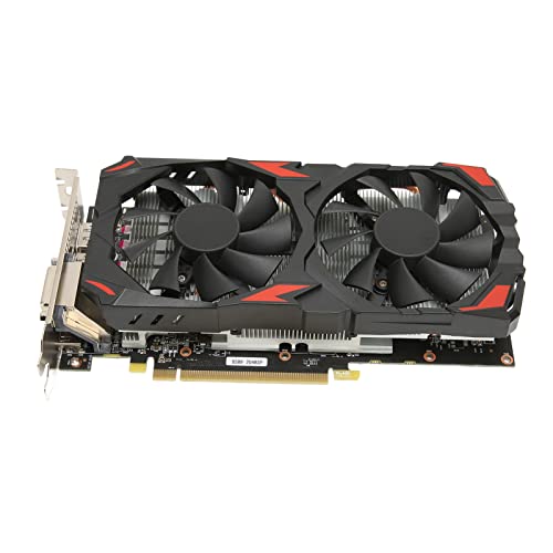 Yunseity RX 580 Gaming-Grafikkarte mit 8 GB GDDR5-Speicher, 256-Bit-Doppellüfter 16 x PCI Express 3.0-Grafikkarte für Gaming-PC, DisplayPort, HDMI, DVI von Yunseity