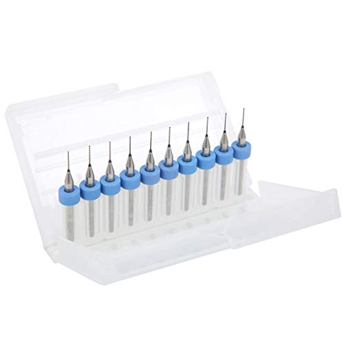 Yunseity Reinigungsdüsenbohrer für 3D-DRUCKER 10 Stücker, 0,5 Mm Wolframcarbid-Mikrobohrer, Hohe Härte, Zurarbeitung von Leiterplatten SMT CNC-Platten, Formen, Kupfer, Kuffer usw. von Yunseity