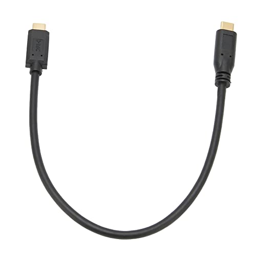 Yunseity USB 3.1 Kabel 10 Gbps Typ C zu Typ C Ladegerät Schnellladung Sync Datenübertragungskabel 4K 60HZ 0,3 M Kabel für Telefon Laptop Ladegerät (C-weibliches Ohr zu C-männlichem von Yunseity