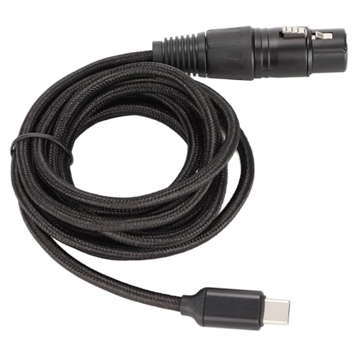 Yunseity USB -C -Mikrofonkabel High Sound Quality XLR weiblicher Anschluss für, Aufnahmelinie für Gitarren Combo Verstärker, 6 mm Durchmesserdesign (#1) von Yunseity
