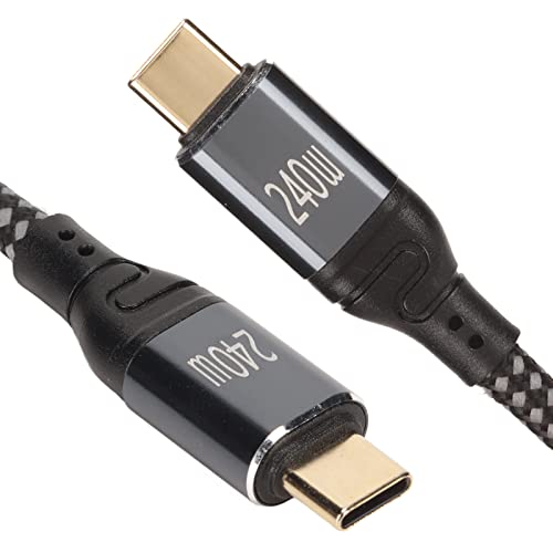 Yunseity USB-C-zu-USB-C-Kabel, 240 W PD3.1-Schnellladekabel, Doppelseitiges Stecker-zu-Stecker-Kabel, für IOS Pro 12.9/11/, S22/21/20 (150cm) von Yunseity