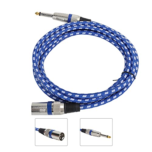 Yunseity XLR-Kabel, XLR-Stecker auf Stecker 1/4 Zoll TRS-KLINKEN-MIKROFONKABEL, Symmetrische Signalverbindungs-Audiokabel, Für Telefoncomputer USW. (JD6009) von Yunseity