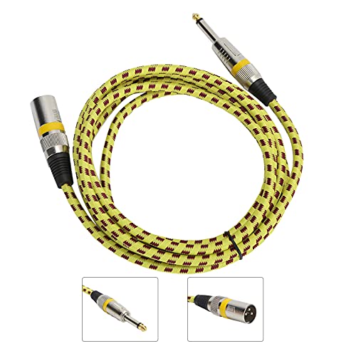 Yunseity XLR-Kabel, XLR-Stecker auf Stecker 1/4 Zoll TRS-KLINKEN-MIKROFONKABEL, Symmetrische Signalverbindungs-Audiokabel, Für Telefoncomputer USW. (JD6011) von Yunseity