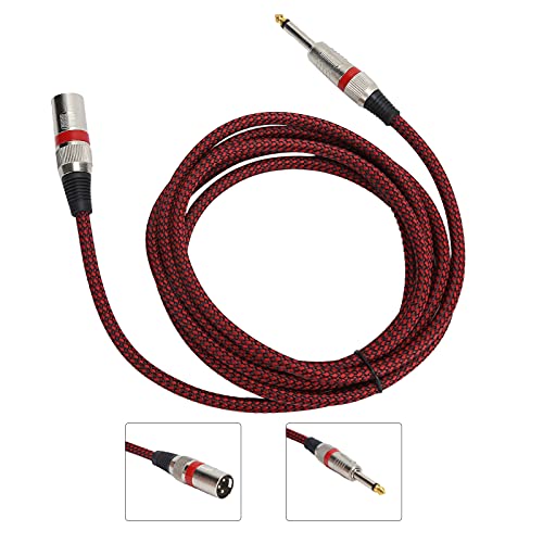 Yunseity XLR-Kabel, XLR-Stecker auf Stecker 1/4 Zoll TRS-KLINKEN-MIKROFONKABEL, Symmetrische Signalverbindungs-Audiokabel, Für Telefoncomputer USW. (JD6012) von Yunseity