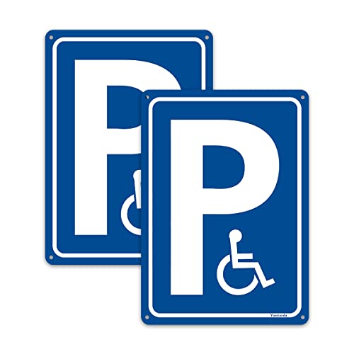 2 Stück Behindertenpark Schilder,dauerhaft Alu 35x25cm Parkplatz für Rollstuhlfahrer parken mit UV-Schutz Wetterfest einfache Montage im Innen- oder Außenbereich 2 Stück Behindertenpark Schilder,dauerhaft Alu 35x25cm Parkplatz für Rollstuhlfahrer parken mit UV-Schutz Wetterfest einfache Montage im Innen- oder Außenbereich von Yuntarda