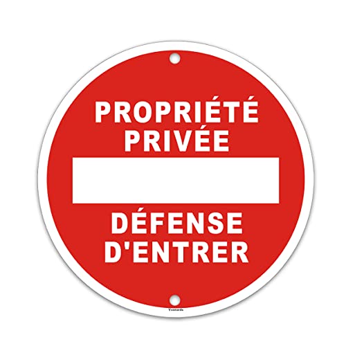 Panneau Propriété Privée Défense D'Entrer -Panneau Propriété Privée- Interdire une entrée dans une propriété privée -rond Diamètre 300 mm -Métal en Aluminium de 1 mm Panneau Propriété Privée Défense D'Entrer -Panneau Propriété Privée- Interdire une entrée dans une propriété privée -rond Diamètre 300 mm -Métal en Aluminium de 1 mm von Yuntarda