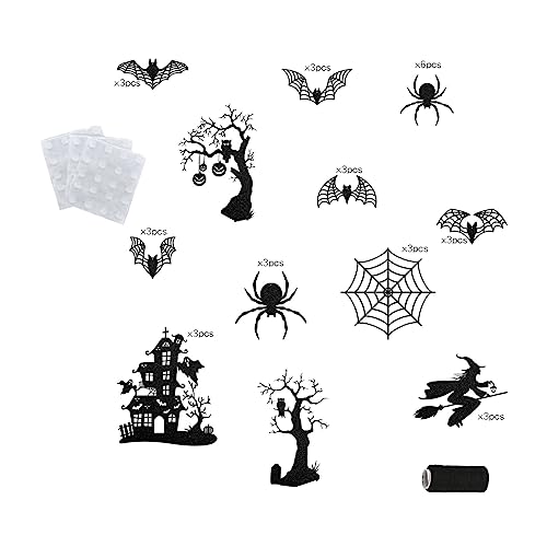 Deko Wohnzimmer Herbstdeko Halloween Halloween-Party-Thema, Atmosphäre, WC-Aufkleber, Dekoration, Wandaufkleber, selbstklebender Aufkleber Auto Namen Aufkleber Kinder (C, 3) von Yunyahe