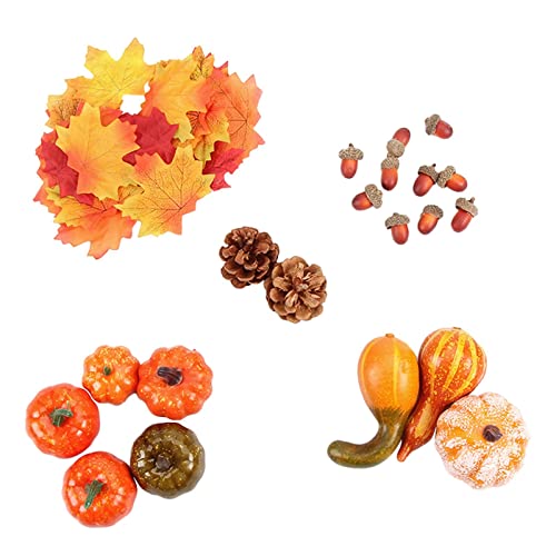 Halloween Deko Herbstdeko Simulationen Kürbis Karneval-Dekoration Kürbis Modell Gemüsekabinett Display Foto Requisiten Schulsachen Für (orange, One Size) von Yunyahe