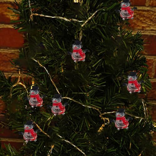 Yunyahe Weihnachtsdeko Christbaumschmuck Baumschmuck Weihnachten Solar Kugeln Für Außen LED-Weihnachtsbaum-Lichterkette Weihnachtsmann Schneemann Lichterkette Außen Batterie Eiszapfen (C One Size) von Yunyahe
