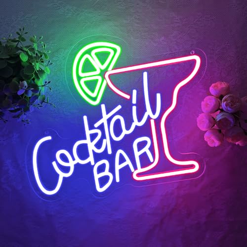 Cocktails Bar Neon Schild,Cocktails Schild Beleuchtet Wand Deko für Home Bar Schlafzimmer Club Party Pub Restaurant Shop,Buntes Dimmbare LED Neon Sign Geschenk für Männer Lady USB Powered(14.2"*11.9") Cocktails Bar Neon Schild,Cocktails Schild Beleuchtet Wand Deko für Home Bar Schlafzimmer Club Party Pub Restaurant Shop,Buntes Dimmbare LED Neon Sign Geschenk für Männer Lady USB Powered(14.2"*11.9") von YuoGdhSIa