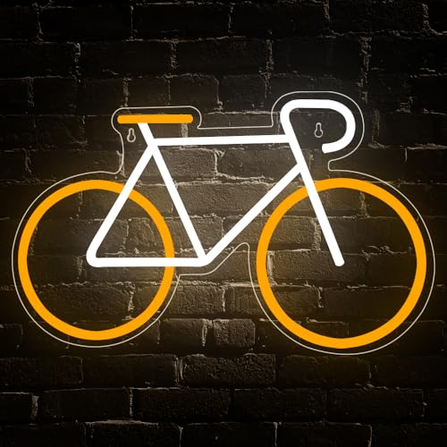 Fahrrad Schild Neon für Wand Deko,Bike Neon Sign für Business Home Bar Schlafzimmer Club Party Pub Shop Man Cave,Cycle Dimmbare LED Schilder Geschenk für Teenager Damen Männer USB Powered（16,7"*10,3"） von YuoGdhSIa