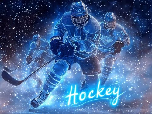 Diamond Painting Eishockey, Diamond Painting Viereckige Steine Sport für Basteln Mädchen 8 Jahre, 5D DIY Diamant Bilder Mosaik Bastelset Erwachsene, Full Daiments Stickerei Zuhause Deko 80x60cm L2-536 Diamond Painting Eishockey, Diamond Painting Viereckige Steine Sport für Basteln Mädchen 8 Jahre, 5D DIY Diamant Bilder Mosaik Bastelset Erwachsene, Full Daiments Stickerei Zuhause Deko 80x60cm L2-536 von Yuogyxog