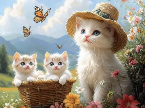 Diamond Painting Katze, Diamond Painting Viereckige Steine Schmetterling für Basteln Mädchen 8 Jahre, 5D DIY Diamant Bilder Mosaik Bastelset Erwachsene, Daiments Stickerei Zuhause Deko 30x20cm L2-532 Diamond Painting Katze, Diamond Painting Viereckige Steine Schmetterling für Basteln Mädchen 8 Jahre, 5D DIY Diamant Bilder Mosaik Bastelset Erwachsene, Daiments Stickerei Zuhause Deko 30x20cm L2-532 von Yuogyxog