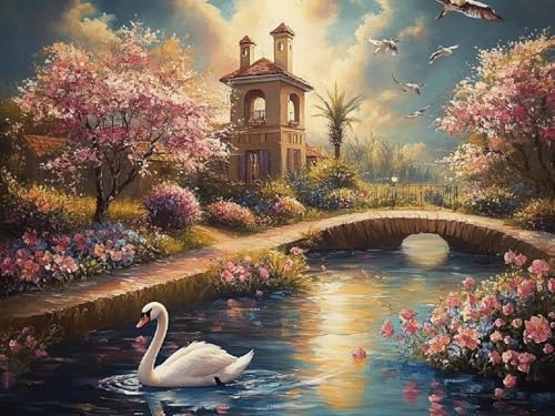 Diamond Painting Landschaft, Diamond Painting Viereckige Steine Schwan für Basteln Mädchen 8 Jahre, 5D DIY Diamant Bilder Mosaik Bastelset Erwachsene, Daiments Stickerei Zuhause Deko 120x90cm L2-540 Diamond Painting Landschaft, Diamond Painting Viereckige Steine Schwan für Basteln Mädchen 8 Jahre, 5D DIY Diamant Bilder Mosaik Bastelset Erwachsene, Daiments Stickerei Zuhause Deko 120x90cm L2-540 von Yuogyxog