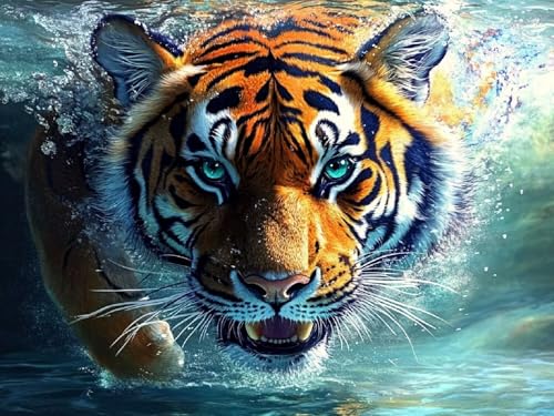 Diamond Painting Tier, Diamond Painting Viereckige Steine Tiger für Basteln Mädchen 8 Jahre, 5D DIY Diamant Bilder Mosaik Bastelset Erwachsene, Daiments Stickerei für Zuhause Deko 80x60cm L2-528 Diamond Painting Tier, Diamond Painting Viereckige Steine Tiger für Basteln Mädchen 8 Jahre, 5D DIY Diamant Bilder Mosaik Bastelset Erwachsene, Daiments Stickerei für Zuhause Deko 80x60cm L2-528 von Yuogyxog