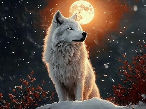 Diamond Painting Wolf, Diamond Painting Viereckige Steine Mond für Basteln Mädchen 8 Jahre, 5D DIY Diamant Bilder Bastelset Erwachsene, Mosaikherstellung Daiments Stickerei Zuhause Deko 70x50cm L2-534 Diamond Painting Wolf, Diamond Painting Viereckige Steine Mond für Basteln Mädchen 8 Jahre, 5D DIY Diamant Bilder Bastelset Erwachsene, Mosaikherstellung Daiments Stickerei Zuhause Deko 70x50cm L2-534 von Yuogyxog