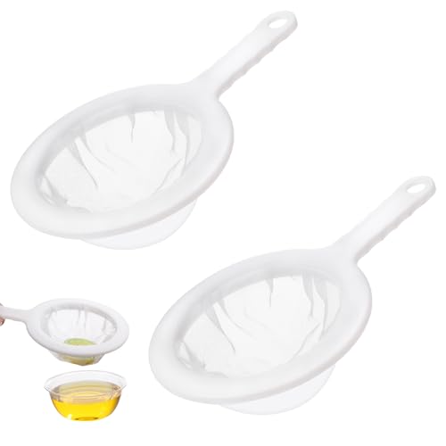 2 Stück Sieb Fein, Nylon Sieb Feinmaschig Küche 200/400 Mesh, Ultrafein Feinsieb mit Griff für Saft, Milch, Kaffee, Gemüse, Obst 2 Stück Sieb Fein, Nylon Sieb Feinmaschig Küche 200/400 Mesh, Ultrafein Feinsieb mit Griff für Saft, Milch, Kaffee, Gemüse, Obst von Yuomeaz