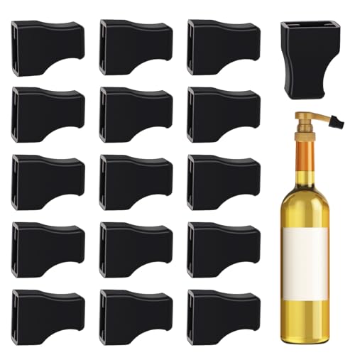 20 Stück Kaffeesirup-Pumpkappen, schwarze Gummi-Sirup-Pumpenabdeckungen für Ausgießer, Zucker, Gewürze, Olivenöl, Likörflasche, Lotionspumpen mit langer Düse von Yuomeaz