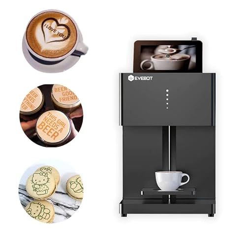 YuqiaoTime 3D Latte Art Kaffee-Drucker Maschine Automatisch Getränke Essen Selfie Mit WIFI Verbindung Drucken Lebensmittelsichere Tintenpatronen (FT4-B-2 Braune Tinte) von YuqiaoTime