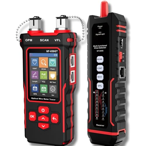 NF-859GT Netzwerkkabeltester Ethernet & Glasfaser Mehrfachkabeltester mit einzigartigem Empfänger, der verschiedene Funktionen für Ausrichtungstest, VFL, PoE integriert von YuqiaoTime