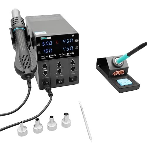 SUGON 212 in 1 760W Lötstation Heat Gun With 2 Digital Display 3 Memory Channel Welding Maintenance Tools Combination(110v Power Supply) von YuqiaoTime