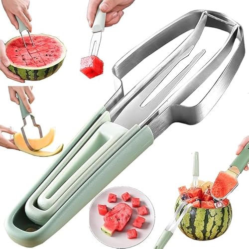 Yuqilin Wassermelonen Schneider,3 in 1 Melonenschneider Edelstahl Obstschneider Kitchen Gadgets Obstgabeln Schneidemesser Obstschneider Melone,für Cantaloupe Papaya Drachenfrucht Yuqilin Wassermelonen Schneider,3 in 1 Melonenschneider Edelstahl Obstschneider Kitchen Gadgets Obstgabeln Schneidemesser Obstschneider Melone,für Cantaloupe Papaya Drachenfrucht von Yuqilin