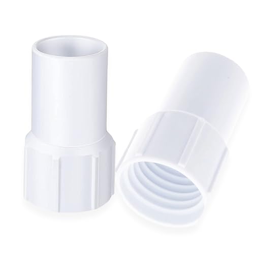 3,8 cm Pool-Schlauchmanschette, Gewindeschlauchmanschette, Pool-Vakuumschlauch-Ersatzmanschette, passt zum Anschluss des Vakuumkopfes mit dem Vakuum-Skimmer-Einlass (2er-Pack) von YurMemo