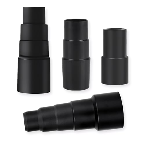 Vakuumschlauch-Adapter-Set für Nass- und Trockenreiniger, wandelt 3,8 cm auf 4,8 cm auf 3,8 cm auf 4,8 cm (1 1/4 Zoll), 25/30/34 auf 42 mm, 4 Stück von YurMemo