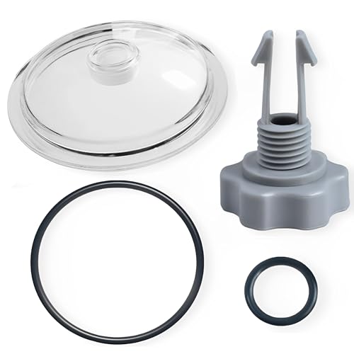 YurMemo Laubfangabdeckung 5 Zoll Ersatz mit Ventil & O-Ring, kompatibel mit SF80110-1 für 12 Zoll Sandfilterpumpe (2100 GPH) von YurMemo