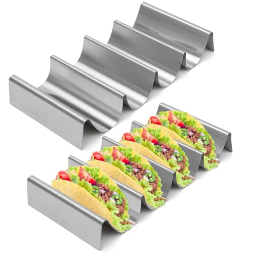 Taco Halter, 2pcs Hotdog Halter Ständer in Wellenform, Taco Ständer Edelstahl Hot Dog Halter Wellenform Brötchenhalter Hot Dog Ständer für Taco-Schalen, Halten Tacos, Tortilla, Sandwiches, Pfannkuchen Taco Halter, 2pcs Hotdog Halter Ständer in Wellenform, Taco Ständer Edelstahl Hot Dog Halter Wellenform Brötchenhalter Hot Dog Ständer für Taco-Schalen, Halten Tacos, Tortilla, Sandwiches, Pfannkuchen von Yuragim