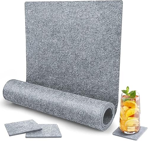 Yuragim Filzrolle Filzstoff 150x40 cm Tischläufer aus Filz, 3mm Dicke Polyester Filz, Skandinavischer Filzläufer Dekofilz Taschenfilz Filzmatte für DIY Filzunterlage Patchwork Nähen Basteln Handwerken von Yuragim