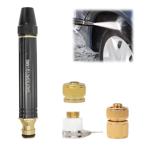 Yuragim Gardena Spritze, Hochdruckdüse für Gartenschlauch Anschluss, Gartenbrause Garten Handbrause, Einstellbarer Wasserdurchfluss Spritzpistolen für Autowäschen Haustierdusche Gartenbewässerung von Yuragim