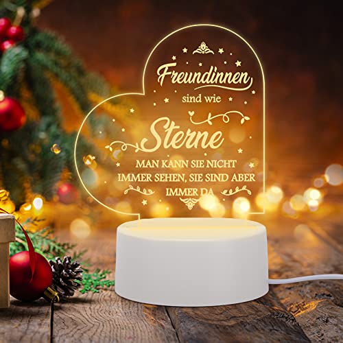 Yuragim Geschenke für Frauen, Geschenk für Freundin, LED Lampe Nachtlicht Personalisierte Beste Freundin Ostergeschenke Geburtstagsgeschenk für Frauen, Freundschaft Eid Geschenk für Beste Freunde von Yuragim