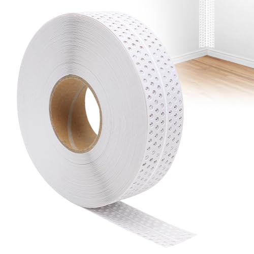 Yuragim Nahtabdeckband Trockenbau, 40M*5CM Gipskarton Fugenband Selbstklebend, Eckschiene Trockenbau PVC Kantenschutz Dichtungsband zum Verbinden von GK-Platten, Wandrisse und Wandecken Ausbessern von Yuragim