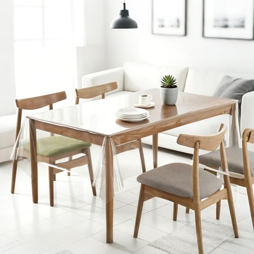 Yuragim Tischfolie Durchsichtig, 140x180 cm Tischdecke Transparent Tischdecke Klarsicht Meterware 0.18 mm Stark, Wasserdicht Abwaschbar PVC Folie Fettdicht Tischschutzfolie für Garten Restaurant Party Yuragim Tischfolie Durchsichtig, 140x180 cm Tischdecke Transparent Tischdecke Klarsicht Meterware 0.18 mm Stark, Wasserdicht Abwaschbar PVC Folie Fettdicht Tischschutzfolie für Garten Restaurant Party von Yuragim