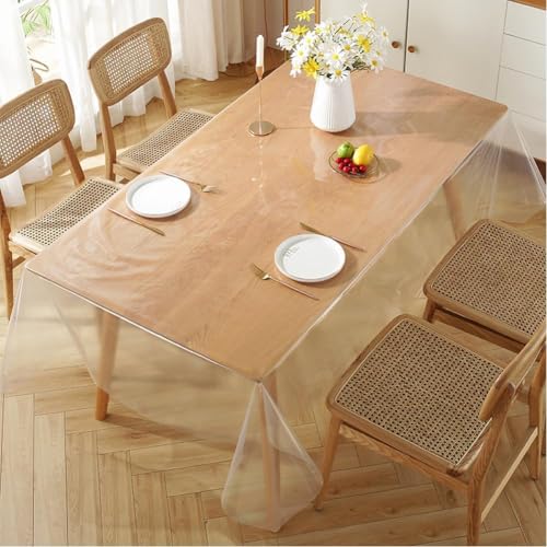 Yuragim Tischfolie Durchsichtig, 140x220 cm Tischdecke Transparent Tischdecke Klarsicht Meterware 0.18 mm Stark, Wasserdicht Abwaschbar PVC Folie Fettdicht Tischschutzfolie für Garten Restaurant Party Yuragim Tischfolie Durchsichtig, 140x220 cm Tischdecke Transparent Tischdecke Klarsicht Meterware 0.18 mm Stark, Wasserdicht Abwaschbar PVC Folie Fettdicht Tischschutzfolie für Garten Restaurant Party von Yuragim