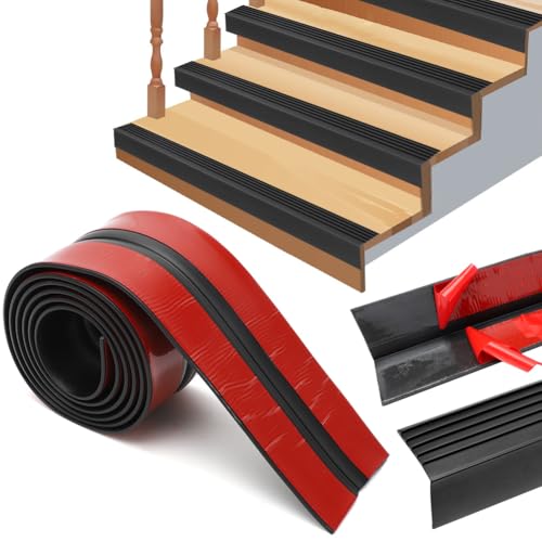 Yuragim Treppenkantenprofil Selbstklebend, 4M Treppenkantenprofil Schwarz Winkelprofil PVC-Gummi Treppen-Kantenschutz Selbstklebend Treppenkantenschutz Rutschfeste Treppenstufe für Außen Innenbereich Yuragim Treppenkantenprofil Selbstklebend, 4M Treppenkantenprofil Schwarz Winkelprofil PVC-Gummi Treppen-Kantenschutz Selbstklebend Treppenkantenschutz Rutschfeste Treppenstufe für Außen Innenbereich von Yuragim