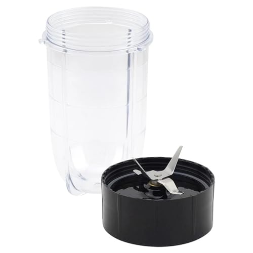Yurefax Ersatz-Kreuzklinge + 16-oz-Becher-Set for Magic Bullet, Ersatzteile kompatibel mit 250-W-Mixer MB1001 Mixerklingendeckel von Yurefax